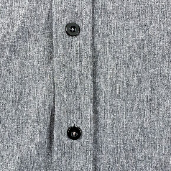 LAIRD APPAREL Limited Edition Long Sleeve Button Tech Shirt Gray Mens Stretch S - Picture 7 of 7